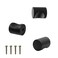 Coshar 4Pack Contemporary Cabinet Knobs Cylinder Shape Flat Black Brass Knobs with Finger Pull 58 Inch Diameter 17x21mm
