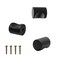 Coshar 4Pack Contemporary Cabinet Knobs Cylinder Shape Flat Black Brass Knobs with Finger Pull 58 Inch Diameter 17x21mm