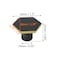 Coshar 4Pack Solid Pure Copper Knobs Drawer Knobs Handle Hexagon Shape Knob Handle BlackandGold