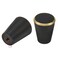 Coshar 4pcs Solid Brass Knobs Decorative Single Hole Knobs Circular Cone Handle for Cabinet Cupboard Bookcase Drawer Black Gold 098x079Inch