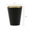 Coshar 4pcs Solid Brass Knobs Decorative Single Hole Knobs Circular Cone Handle for Cabinet Cupboard Bookcase Drawer Black Gold 098x079Inch