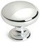 Cosmas 25 Pack 4950CH Polished Chrome Round Mushroom Cabinet Knobs 114 Diameter Chrome Kitchen Bathroom Hardware Screws Included