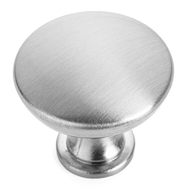 Cosmas 25 Pack 5305SN Satin Nickel Traditional Round Solid Cabinet Hardware Knob 114 Diameter