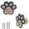 CPELLESSE 2 Pcs Dog Paw Knobs Kitchen Cabinet Knobs Gold Dresser Knobs Black Cupboard Door Handles Animal Drawer Handles for Kitchen Cabinet Hardware