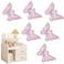 CPELLESSE 6PCS Butterfly Cabinet Knobs Dressing Table Butterfly Knobs Crystal Cabinet Handle Furniture Hardware Handle Jewelry Box Single Hole Pulls
