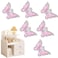 CPELLESSE 6PCS Butterfly Cabinet Knobs Dressing Table Butterfly Knobs Crystal Cabinet Handle Furniture Hardware Handle Jewelry Box Single Hole Pulls
