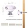 CZC HOME 10 PCS Diamond Crystal Glass Pull Handle Cabinet Knobs Cupboard Drawers Cabinet Dresser Bookcase Wardrobe 40mm Transparent