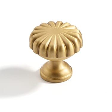 dairazan BrushedGold Drawer Cabinet Knobs 2 Pack Solid Brass Handles Hardware for Dresser Kitchen Bedroom Bathroom
