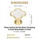 Dechours Clover Cabinet Knobs 6 Pack 33mm Brushed Gold Drawer Knobs with White PearlLook Inlay Decorative Gold Knobs for Cabinets Drawers Dressers