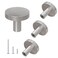 DonYoung 4 Pack Cabinet and Drawer Knobs Bifold Barn Door Handle Stylish Round Pulls for BiFolding Sliding Barn Door Kitchen Dressers Cupboard and Closets Brushed Satin Nickel