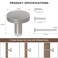 DonYoung 4 Pack Cabinet and Drawer Knobs Bifold Barn Door Handle Stylish Round Pulls for BiFolding Sliding Barn Door Kitchen Dressers Cupboard and Closets Brushed Satin Nickel