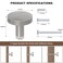 DonYoung 4 Pack Cabinet and Drawer Knobs Bifold Barn Door Handle Stylish Round Pulls for BiFolding Sliding Barn Door Kitchen Dressers Cupboard and Closets Brushed Satin Nickel