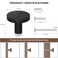DonYoung 4 Pack Cabinet and Drawer Knobs Bifold Barn Door Handle Stylish Round Pulls for BiFolding Sliding Barn Door Kitchen Dressers Cupboard and Closets Matte Black