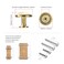 Dosoye 5 Pack Brushed Brass Cabinet Knobs Drawer Knob Kitchen Hardware Single Hole Brushed Gold Cabinet Knobs Kitchen Cabinet Pulls for Closet Wardrobe Dresser Cupboard
