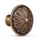 DWYL &amp; DWYL LWYD Antique Brass Cabinet Knobs 4 Pack Solid DieCast Zinc Alloy 14Dia Vintage Brass Round Cabinet Handles for Kitchen Cabinets and Drawers Dresser Knobs Drawer Pulls Vintage