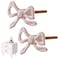 EHERDM 2PCS Pink Bow Knobs for Furniture Doors Creative BowknotShaped Metal Handles for Cabinets Wardrobes Cupboards Dressing Tables Elegant Home Decor