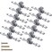 ESreake 12 Pack Silver Diamond Clear Crystal Glass Decorative Knobs with PlateDrawer Dresser Knobs Pulls Handles with 3 Kinds of Screws for Kitchen Bathroom Office Decoration 12 Pack Small Silver