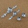 ESreake 12 Pack Silver Diamond Clear Crystal Glass Decorative Knobs with PlateDrawer Dresser Knobs Pulls Handles with 3 Kinds of Screws for Kitchen Bathroom Office Decoration 12 Pack Small Silver