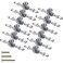 ESreake 12 Pack Silver Diamond Clear Crystal Glass Decorative Knobs with PlateDrawer Dresser Knobs Pulls Handles with 3 Kinds of Screws for Kitchen Bathroom Office Decoration 12 Pack Small Silver