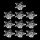 FarBoat 10pcs Crystal Clear Plastic Knobs Acrylic Drawer Handles Cabinet Pulls 14Inch Star