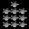 FarBoat 10pcs Crystal Clear Plastic Knobs Acrylic Drawer Handles Cabinet Pulls 14Inch Star