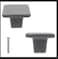 FarBoat 6pcs 11Inch Cabinet Furniture Knobs Square Ceramic Drawer Knobs Wave Pattern Cabinet Pulls Handles for Cupboard Dresser Closet Furniture Hardware Gray