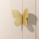 FAYZSOWSR 2PCS Butterfly Cabinet Knobs Gold Butterfly Single Hole Knob Half Moon Knob Brushed Brass Wardrobe Knobs Art Deco Handle for Cabinets Childrens Room Decorative Pull