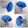 FENSING 12 Pcs 30MM Crystal Clear Cabinet Knobs Blue Diamond Knobs for Dresser DrawersGlass Dresser HandlesBlue