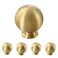 Flybath 5 Pack Ball Cabinet Knobs Solid Brass Kitchen Drawer Gold Pulls Cute Furniture Handles Brushed Brass