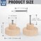 FoDau770 15pcs Unfinished Wood Knobs Flat Top Round Cabinet Knobs Vintage Drawer Pulls Natural Wooden Cabinet Hardware for Furniture Drawer Dresser Wardrobe Cupboard 112 Diameter