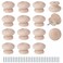 FoDau770 15pcs Unfinished Wood Knobs Mushroom Shape Cabinet Knobs Vintage Drawer Pulls Natural Wooden Cabinet Hardware for Furniture Drawer Dresser Wardrobe Cupboard 112 Diameter