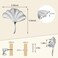 Brosay Furniture Knob Pull Handles Gold Ginkgo Leaf Shape Dresser Knobs for Kitchen Bathroom Cabinet Door Drawer DoubleHole Hardware Pulls 4 Pcs Silver
