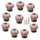 GDQLCNXB 10 Pack Vintage Ceramic Pumpkin Cabinet Knobs Kitchen Cabinet Drawers Dresser Cupboard Pull Handles Door Pulls with 3 Kinds of ScrewsPink