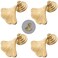 Geenite 4 pcs Golden Drop Pendant Pull Handle Ginkgo Leaf Shape Knobs for Kitchen Bathroom Bedroom Cabinet Door Drawer Furniture Knob Handles Gold
