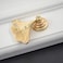 Geenite 4 pcs Golden Drop Pendant Pull Handle Ginkgo Leaf Shape Knobs for Kitchen Bathroom Bedroom Cabinet Door Drawer Furniture Knob Handles Gold