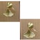 Geenite 4 pcs Golden Drop Pendant Pull Handle Ginkgo Leaf Shape Knobs for Kitchen Bathroom Bedroom Cabinet Door Drawer Furniture Knob Handles Gold