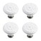 Geesatis 4 Pcs Ceramic Cabinet Kitchen Knobs Handles Vintage Round Single Hole Knobs for Drawer Cupboard Closet with Mounting Screws White
