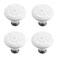 Geesatis 4 Pcs Ceramic Cabinet Kitchen Knobs Handles Vintage Round Single Hole Knobs for Drawer Cupboard Closet with Mounting Screws White