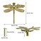 Brosay Gold Dragonfly Drawer Knobs Creative Kitchen Cabinet Knobs Dresser Knobs Furniture Cupboard Drawer Pulls Handles for Wardrobe Door Pulls Bright Gold Dragonfly