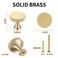 Guank 2 Pack Pinion Solid Brass KnobsBrushed Handles Brass Cabinet Solid Round Dresser Drawer Knobs and Pulls Simple Decorative Kitchen Cabinet Door Handles1x1