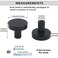 HANIHUA 10 Pack Black Matte Aluminum Cabinet Knobs Modern Round Single Hole Knobs for Cabinets and Drawers