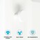 HANIHUA 5 Pack White Kitchen Cabinet Knobs Solid Dresser Knobs Drawer Knobs for Cabinets Single Hole White Knob for Cabinets and Drawers Hardware Round