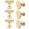HARSKIYER 6 Pcs Heart Shape Cabinet Knobs Gold Drawer Pulls Brass Gold Dresser Knobs for Cabinet Kitchen