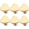 HARSKIYER 6 Pcs Heart Shape Cabinet Knobs Gold Drawer Pulls Brass Gold Dresser Knobs for Cabinet Kitchen