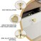 HARSKIYER 6 Pcs Heart Shape Cabinet Knobs Gold Drawer Pulls Brass Gold Dresser Knobs for Cabinet Kitchen