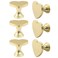 HARSKIYER 6 Pcs Heart Shape Cabinet Knobs Gold Drawer Pulls Brass Gold Dresser Knobs for Cabinet Kitchen
