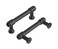 Hickory Hardware 1 Pack Solid Core Kitchen Cabinet Pulls Luxury Cabinet Handles Hardware for Doors Dresser Drawers 3 Inch Hole Center Matte Black Piper Collection