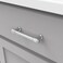 Hickory Hardware 1 Pack Solid Core Kitchen Cabinet Pulls Luxury Cabinet Handles Hardware for Doors Dresser Drawers 334 Inch 96mm Hole Center Chrome Piper Collection