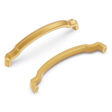 Hickory Hardware Solid Core Kitchen Cabinet Pulls Luxury Cabinet Handles Hardware for Doors Dresser Drawers 5116 Inch 128mm Hole Center Brushed Golden Brass Veranda CollectionPack of 1