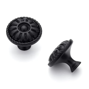 HOME EDIT 10 Pack 115 Inch Kitchen Cabinet Knobs Rustic Matte Black Drawer Handles for Cabinets Dressers Cupboards Bathrooms and Bedrooms